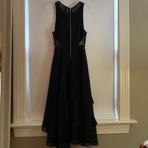H&M high low side cut out black dress